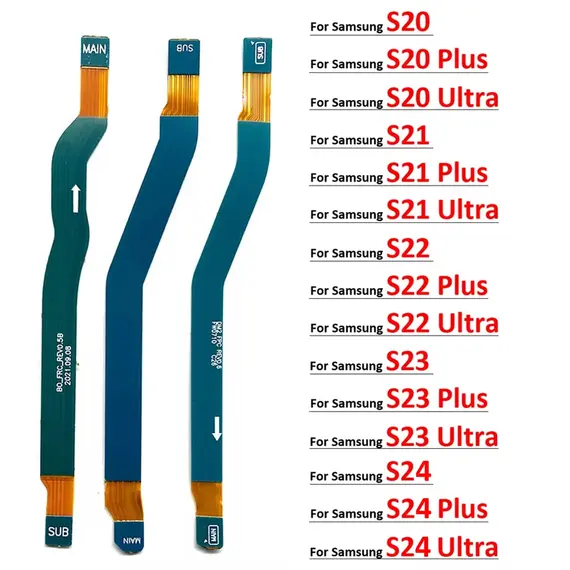 New For Samsung S20 S21 S22 S23 S24 Plus Ultra Fe 4G 5G Signal Antenna Main Board Connector LCD Motherboard Flex Cable
