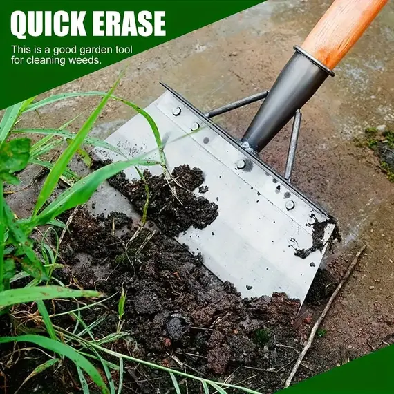 Heavy Duty Metal Weeding & Edging Shovel | Multi-Use Garden Tool for Trimming, Ice, Cleaning, Manual, Rust-Resistant