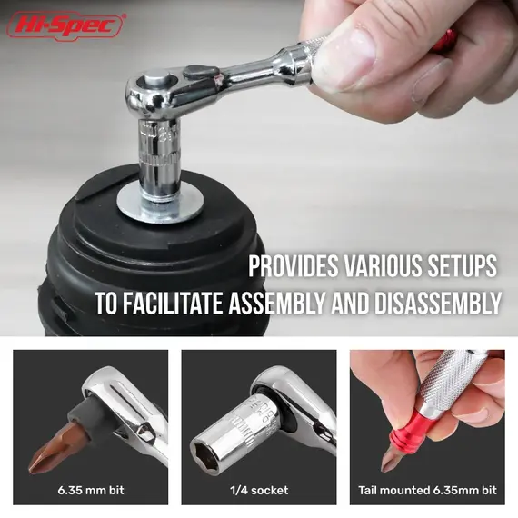 Hi-Spec 1/4 Ratchet Double Head Fast Ratchet Wrench Double-Ended Mini Socket Wrench Set Bicycle Workshop Tool Hand Tools