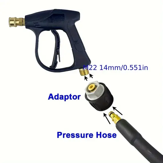 M22-14mm Quick Connect Adapter for Karcher/Lavor/Bosch/Nilfisk, 2320PSI O-Ring Leakproof Pressure Washer Fitting
