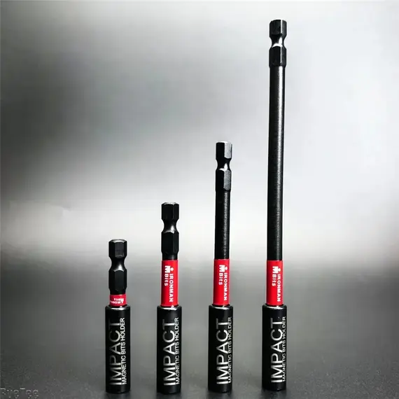 Impact Magnetic Extension Rod Set - 60/75/100/150mm, 1/4" Hexagon Power Drill Bits Holder