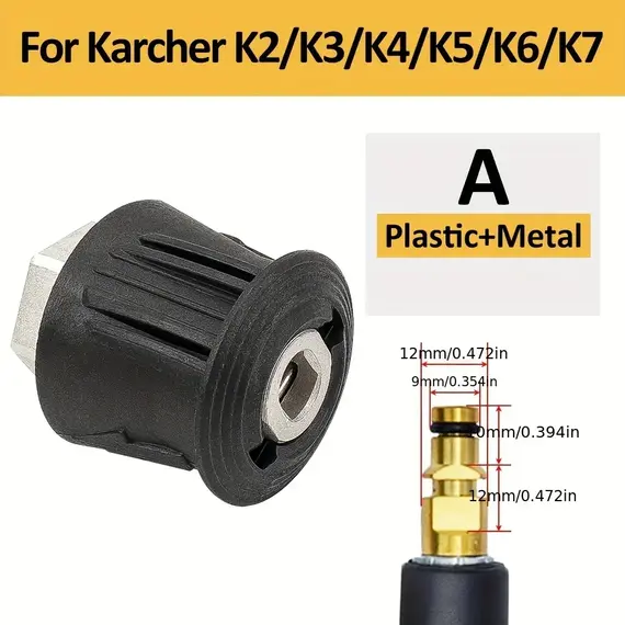 M22-14mm Quick Connect Adapter for Karcher/Lavor/Bosch/Nilfisk, 2320PSI O-Ring Leakproof Pressure Washer Fitting
