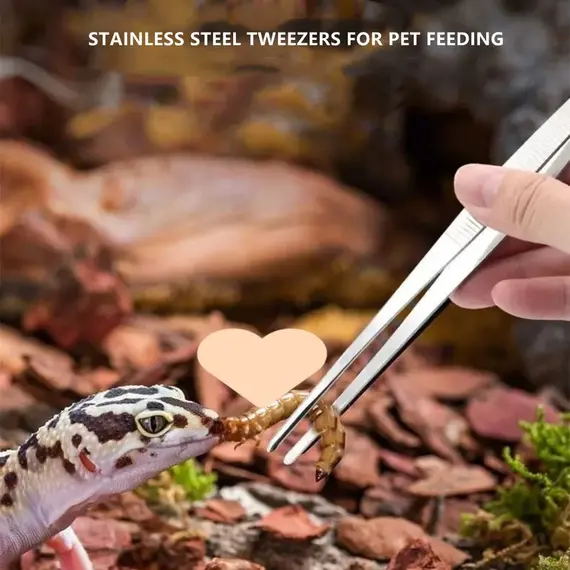 Stainless Multifuctional Steel Elbow Tweezers Aquarium Clip Long Tongs Non-slip Tweezers Forceps Pet Feeding Tools