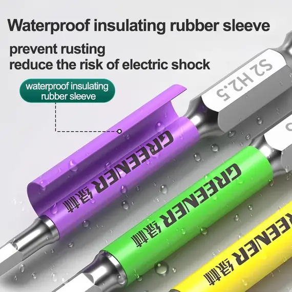 GREENERY Rainbow Hex Key Allen Wrench Screwdriver Bit Set Electric Power Drill Color-Coded Strong Durable Magnetic Repair Tools