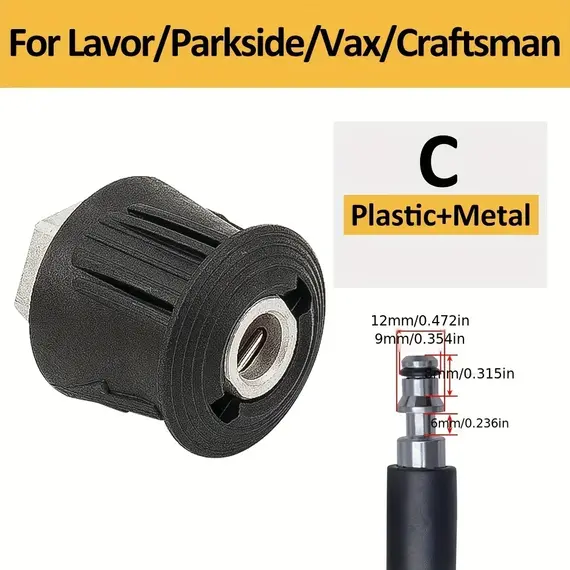 M22-14mm Quick Connect Adapter for Karcher/Lavor/Bosch/Nilfisk, 2320PSI O-Ring Leakproof Pressure Washer Fitting