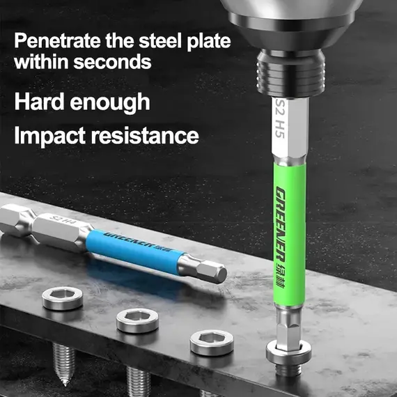GREENERY Rainbow Hex Key Allen Wrench Screwdriver Bit Set Electric Power Drill Color-Coded Strong Durable Magnetic Repair Tools
