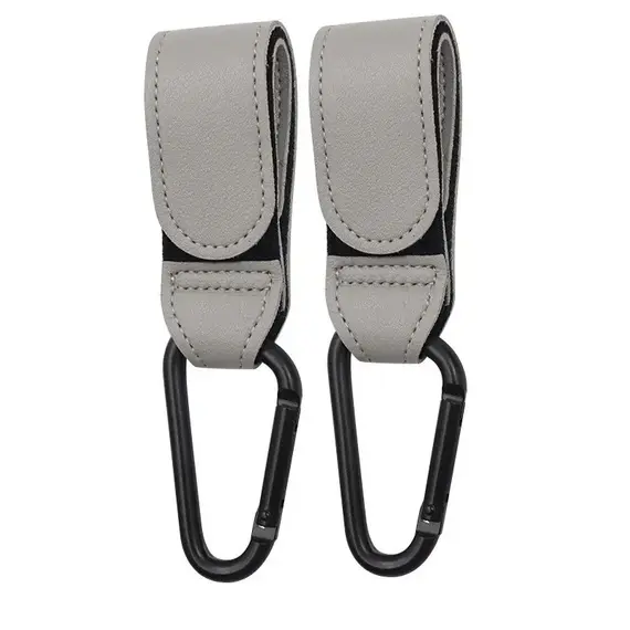1/2pcs PU Leather Baby Stroller Hook for Pram Rotate 360 Degree Rotatable Cart Organizer Pram Hook Stroller Accessories