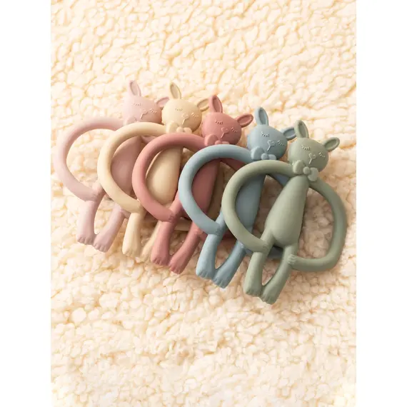 Color Kids 1PCS Silicone Teether Toys Baby Nursing Teether Gifts Newborn Cartoon Rabbit Teether Toys Teething Infant Chewing Toy