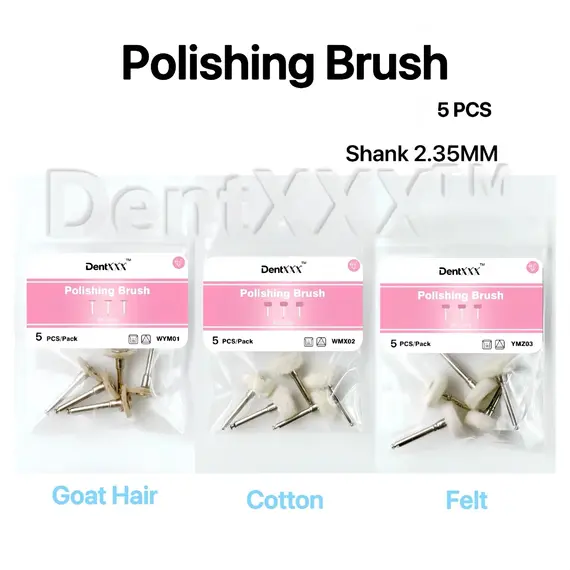 5Pcs/Pack Polishing Brush Felt Wheel Wool Cotton Polishing Brushes Polishers for Rotary Tools 2.35mm Polishing Wheel