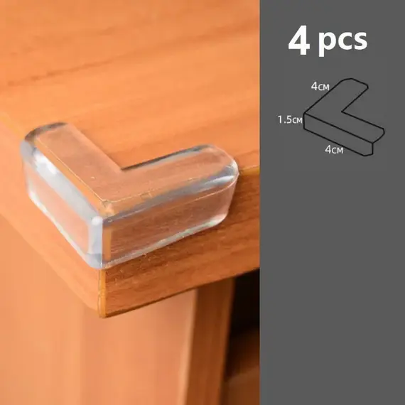 4/10pcs Children Anti Collision Corner Edge Protection Guards Baby Safety Corner Silicone Protector Table Soft Transparent