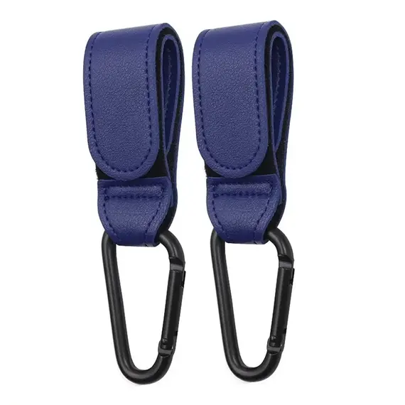 1/2pcs PU Leather Baby Stroller Hook for Pram Rotate 360 Degree Rotatable Cart Organizer Pram Hook Stroller Accessories