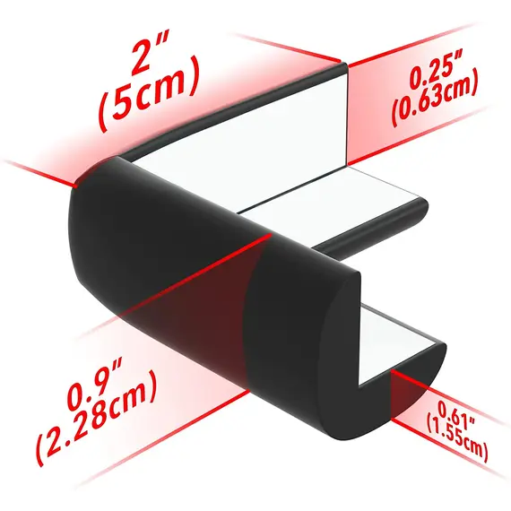 4pcs Soft Baby Proofing Corner Guards - Pre-Taped Table Corner Protector for Child Safety Furniture Bumper & Sharp Edge