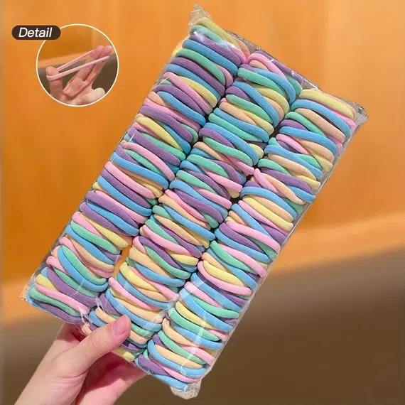 Random 200/600Pcs Women's Model,  Large Hair Tie Combination, Suitable for Daily Use, Recommended Gift Hair Accessories
