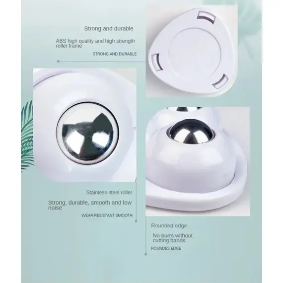 Paste Universal Wheel No Noise Self Adhesive Universal Pulley Rotating Wheels for Trash Can Bottom Kitchen Small Appliances