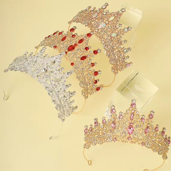 1 Piece of Multi-Color Crown Headband Suitable for Girls to Wear at Birthday Parties and Wedding Performances