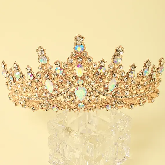 1 Piece of Multi-Color Crown Headband Suitable for Girls to Wear at Birthday Parties and Wedding Performances