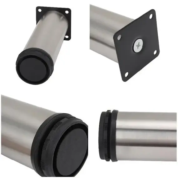 4PCS Stainless Steel Furniture Adjustable Sofa Bed Leg Table Bed Sofa Cabinet Legs Metal Replacement Foot 5-25cm Height