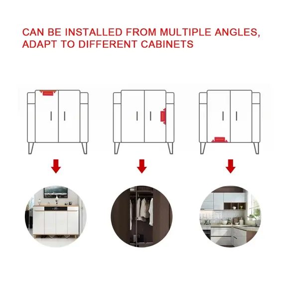 12 Pieces Cupboard Kitchen Furniture Magnetic Cabinet Door Latch Closures White Plastic Strong Powerful Magnet Catch