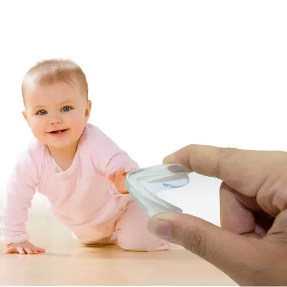 4PCS Child Safety Transparent Silicone Protector Table Corner Protection Cover Children Anticoll Liquid Silicone Rubber