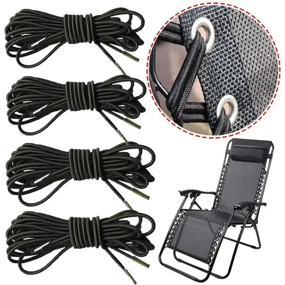 4Pcs/set Reclining Chair Replacement Repair Cord Kit Sun Loungers Fixing  Elastic Cord Rope