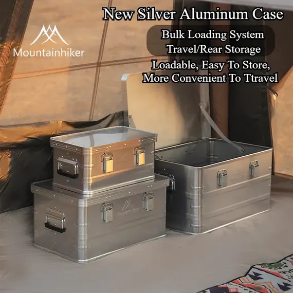 MOUNTAINHIKER 20L 30 48L 50L 80L 96L Camping Picnic Travel Box Accessories Storage Bag Hiking Aluminum Alloy Large Capacity Box