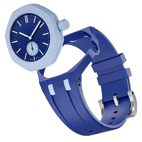2-in-1 PC Case+Silicone Strap for Swatch X AP Roya Po Pocket Watch Change To Wristwatch Integrated Modification Accessories