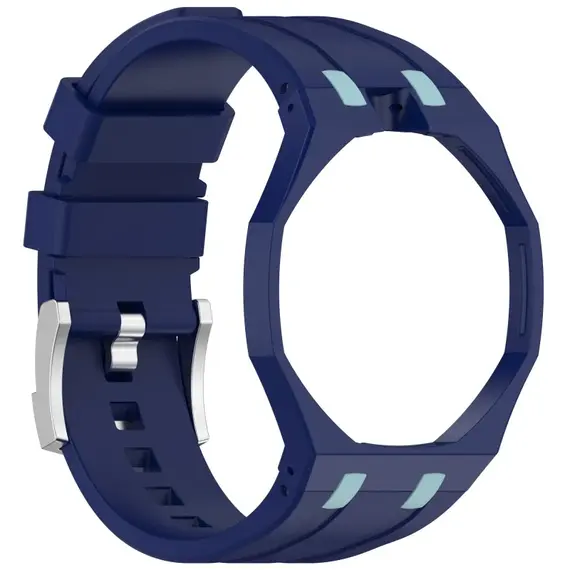 2-in-1 PC Case+Silicone Strap for Swatch X AP Roya Po Pocket Watch Change To Wristwatch Integrated Modification Accessories