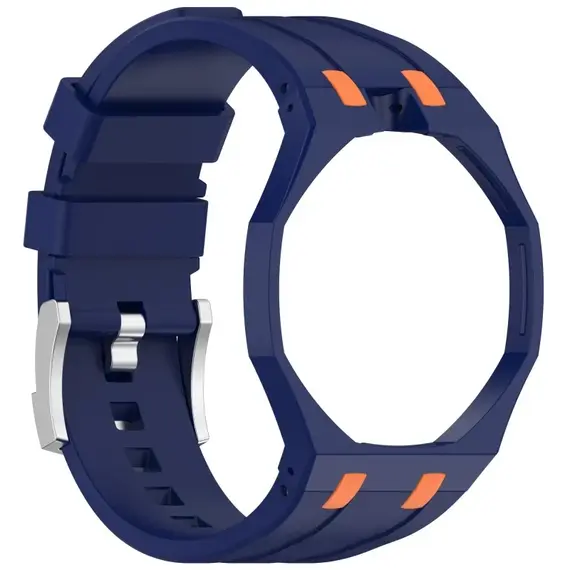 2-in-1 PC Case+Silicone Strap for Swatch X AP Roya Po Pocket Watch Change To Wristwatch Integrated Modification Accessories
