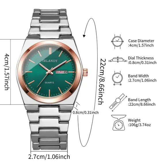 Luxury Men Business Watches Calendar Quartz Wristwatches For Mens Clock Reloj Hombre（Without Box）