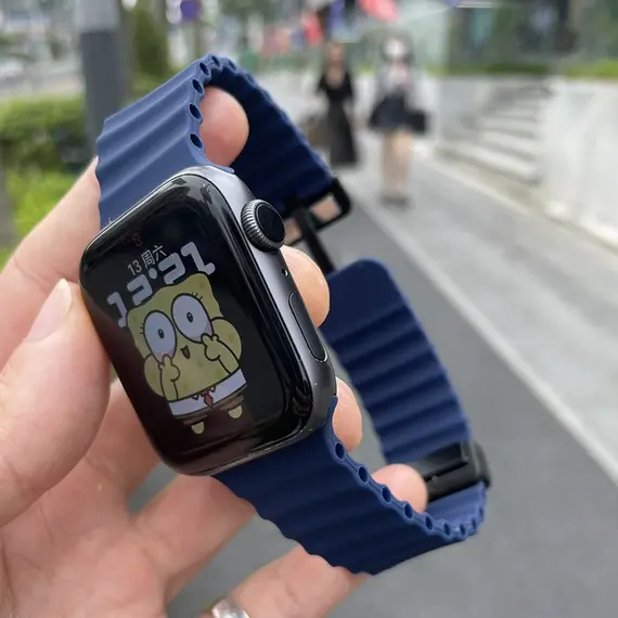 Ocean Strap for Apple Watch 10 9 8 7 Ultra Band 46mm 45mm 49mm 44mm 41/42mm Silicone Magnetic Sport Bracelet iWatch Series SE 6