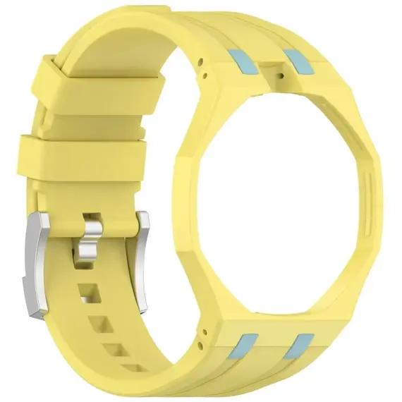 2-in-1 PC Case+Silicone Strap for Swatch X AP Roya Po Pocket Watch Change To Wristwatch Integrated Modification Accessories