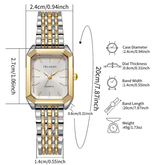 Fashion Rectangle Women Watches Steel Strap Ladies Quartz Wrist Watch Reloj Mujer Girls Clock Gift(Without Box)