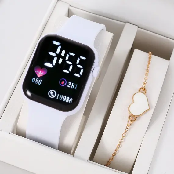 Love Oriented LED Electronic Watch, Fashionable and Casual Square Outdoor Waterproof Electronic Watch