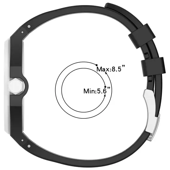 2-in-1 PC Case+Silicone Strap for Swatch X AP Roya Po Pocket Watch Change To Wristwatch Integrated Modification Accessories