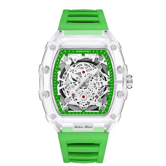 UTHAI BK134 Fashionable Men Watch Barrel Shaped Transparent Waterproof Quartz Watch Sports Clock Gift Watches for Man