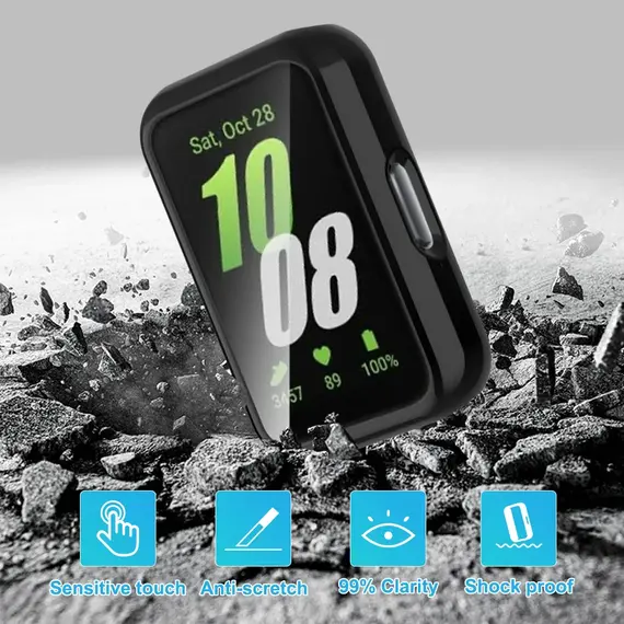 Case For Samsung Galaxy Fit3 Screen Protector TPU Full Coverage Protective Cover For Samsung Galaxy Fit 3 Strap Accessories