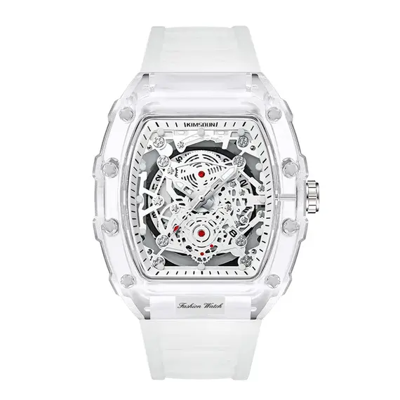 UTHAI BK134 Fashionable Men Watch Barrel Shaped Transparent Waterproof Quartz Watch Sports Clock Gift Watches for Man