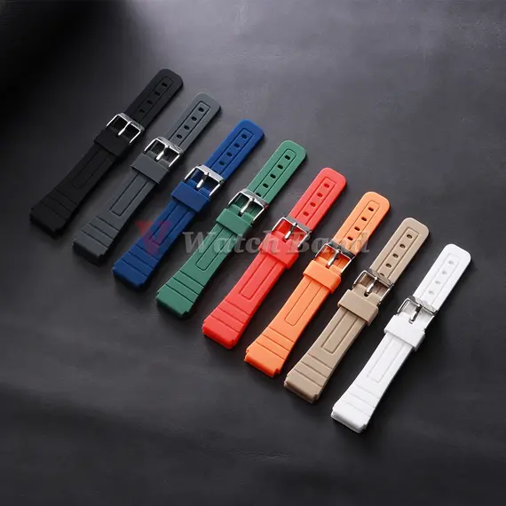 For Casio F91W W800H SGW400 F-91W F84 F105/108 A158/168 AE1200 Silicone Watch Strap Waterproof Band Replace Wrist Bands Bracelet