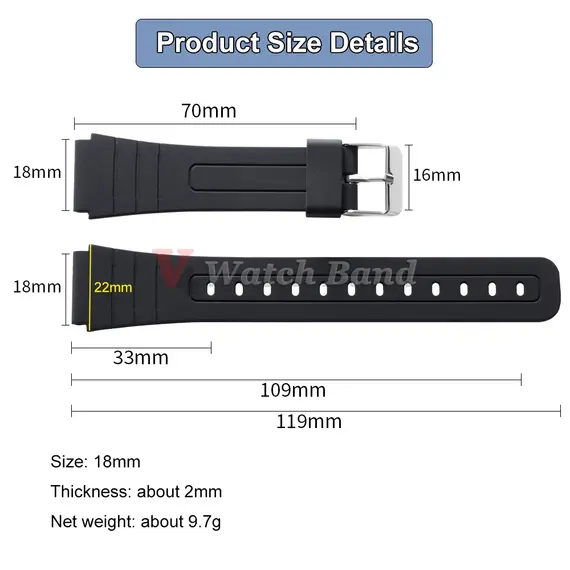 For Casio F91W W800H SGW400 F-91W F84 F105/108 A158/168 AE1200 Silicone Watch Strap Waterproof Band Replace Wrist Bands Bracelet