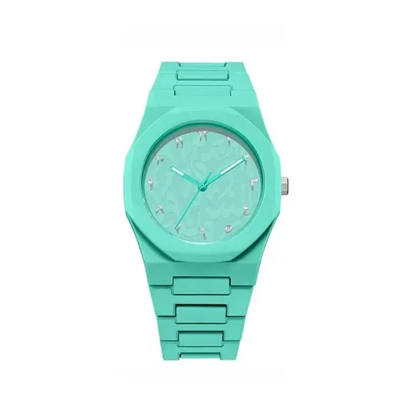 Arabic Dial Waterproof Watch Round Dial Plastic Strap Business Watch Color Strap Exquisite Design Couple Watch Casual Wear