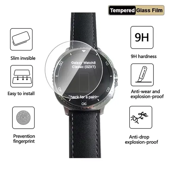 Tempered Glass Protector For Samsung Galaxy Watch 9 8 44mm 40mm HD Screen Protector Galaxy Watch 8 Classic 46mm Accessories