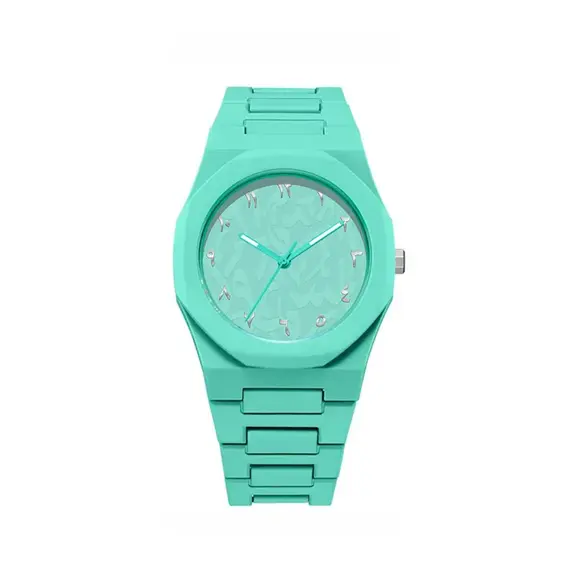 Arabic Dial Waterproof Watch Round Dial Plastic Strap Business Watch Color Strap Exquisite Design Couple Watch Casual Wear