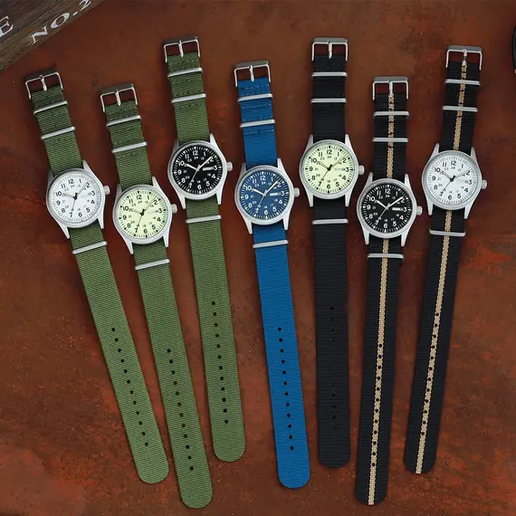 TPW 2026 Luminous 38mm Men's Field Watch Easy Read Fabric Strap 24hr Display Date Day Function Quartz Movement