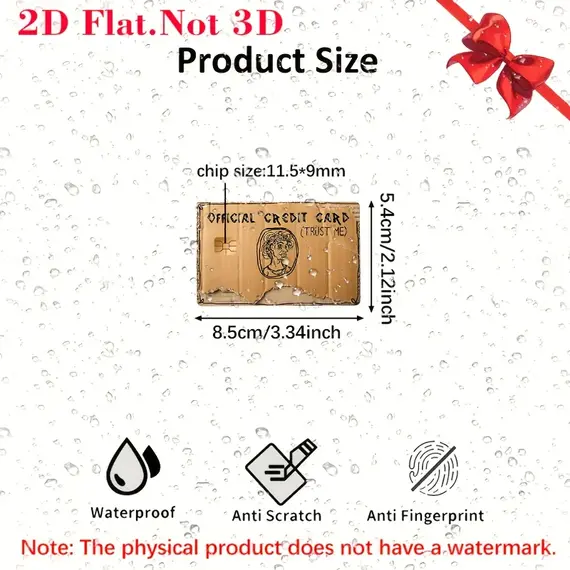 Funny Credit Card Sticker 2D Flat Skin PVC Waterproof Debit Card Cover Decal Bank Card Protector No Bubble EBT Gift