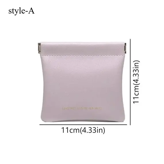Bullet Storage Bag with Automatic Closure, Wired Headphone Storage Bag, PU Coin Purse, Mini Portable Lipstick and Makeup Bag