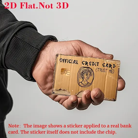 Funny Credit Card Sticker 2D Flat Skin PVC Waterproof Debit Card Cover Decal Bank Card Protector No Bubble EBT Gift