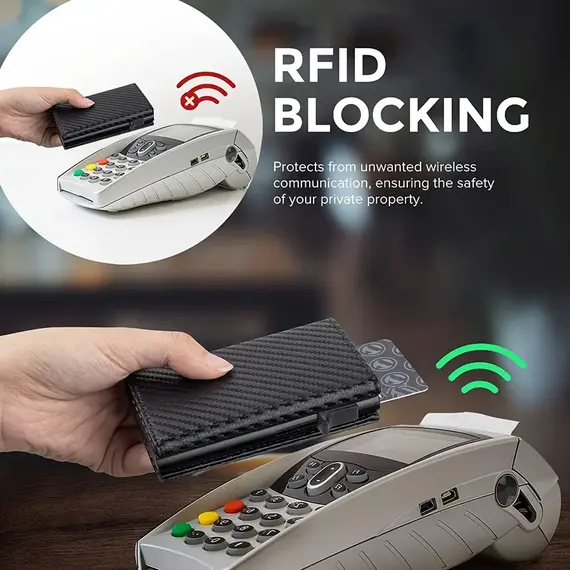 Automatic Pop Up Wallet RFID Blocking Multicolor, Slim Aluminum Metal Ejector Minimalist Credit Card Holder Case for Men