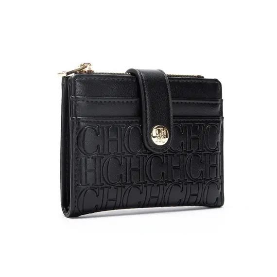 CH Luxury Brand Retro Design Business Card Bag Fashion Button Classic Folding Wallet Compact and Lightweight Women's Square Bag