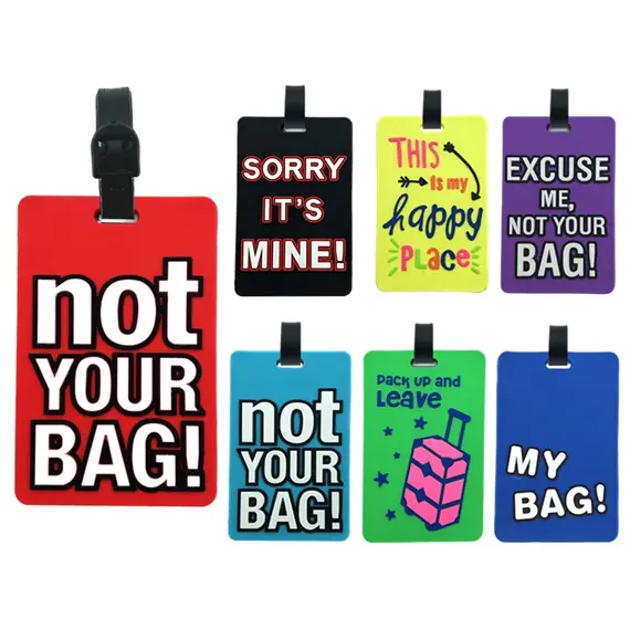 1/7PC Portable Travel Accessories Luggage Travel Tag Silica Gel Suitcase Labels Name ID Address Tags Baggage Boarding Tag Label