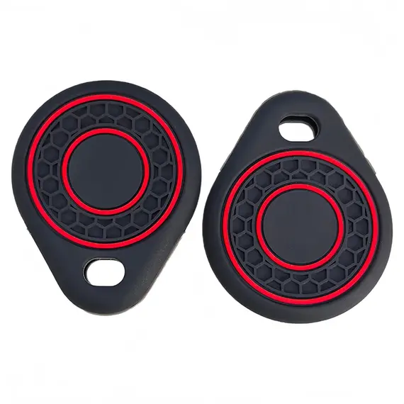 New Access Card Case Silicone Card Holder Keychain Key Ring Door Lock Access Tags ID Card Case Keychain Access Card Bag